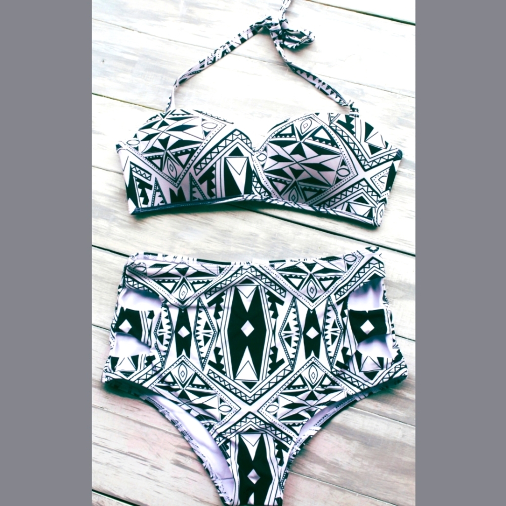 Brand new_Aztec print_bikini set